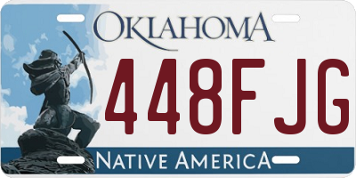OK license plate 448FJG