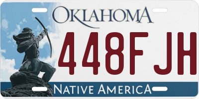 OK license plate 448FJH