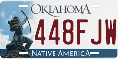 OK license plate 448FJW