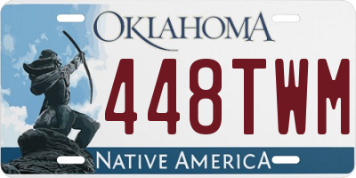 OK license plate 448TWM