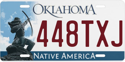OK license plate 448TXJ