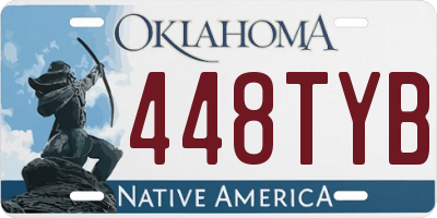 OK license plate 448TYB