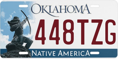 OK license plate 448TZG