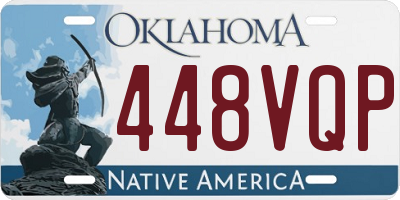 OK license plate 448VQP