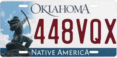 OK license plate 448VQX