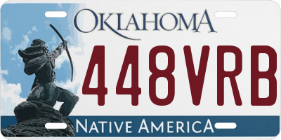OK license plate 448VRB