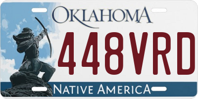 OK license plate 448VRD
