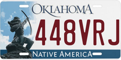 OK license plate 448VRJ
