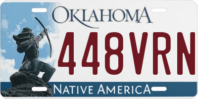OK license plate 448VRN