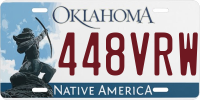 OK license plate 448VRW