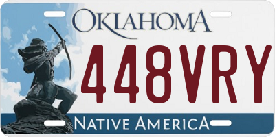 OK license plate 448VRY