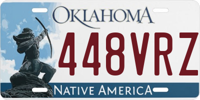 OK license plate 448VRZ