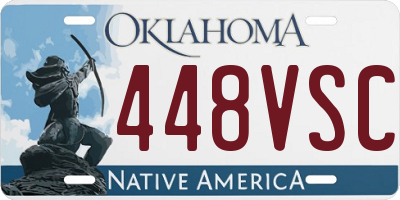 OK license plate 448VSC