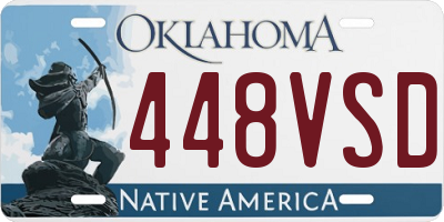 OK license plate 448VSD
