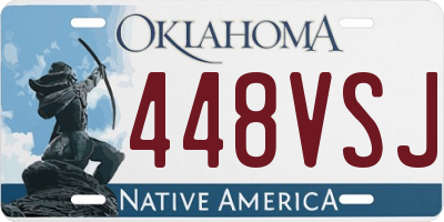 OK license plate 448VSJ