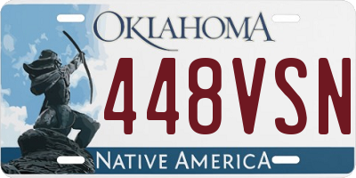 OK license plate 448VSN