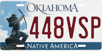 OK license plate 448VSP