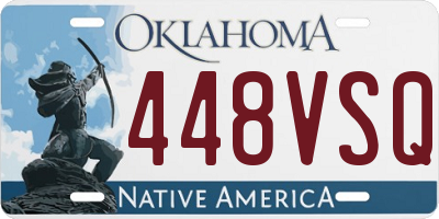 OK license plate 448VSQ