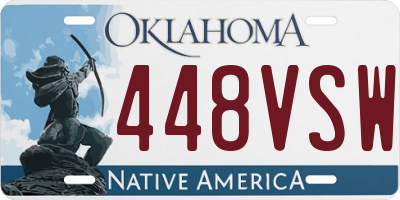 OK license plate 448VSW