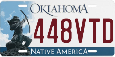 OK license plate 448VTD