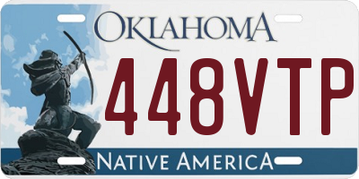 OK license plate 448VTP