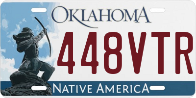 OK license plate 448VTR