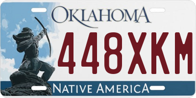 OK license plate 448XKM