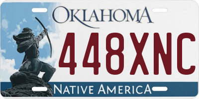 OK license plate 448XNC