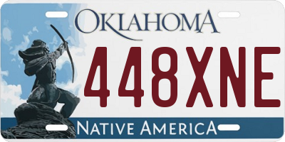 OK license plate 448XNE