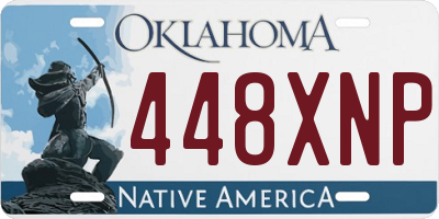 OK license plate 448XNP