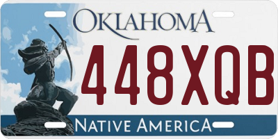 OK license plate 448XQB
