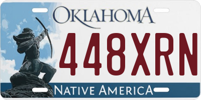 OK license plate 448XRN