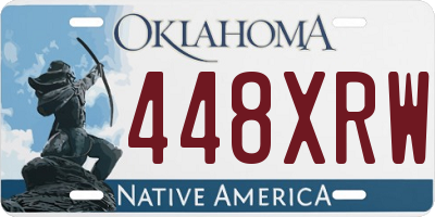 OK license plate 448XRW