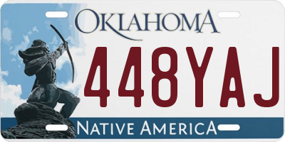 OK license plate 448YAJ