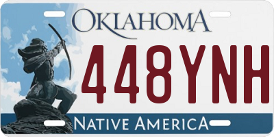 OK license plate 448YNH