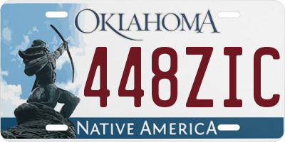 OK license plate 448ZIC