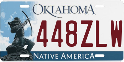 OK license plate 448ZLW