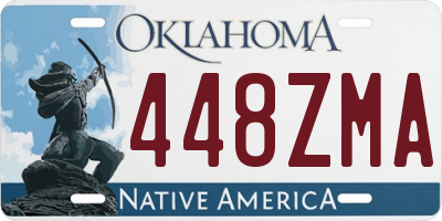 OK license plate 448ZMA