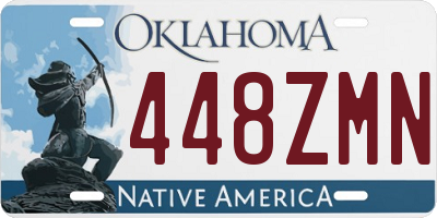 OK license plate 448ZMN