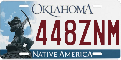 OK license plate 448ZNM