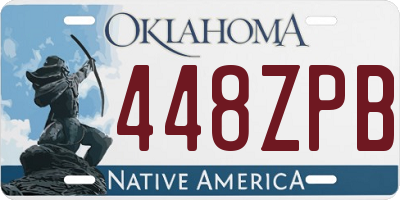 OK license plate 448ZPB