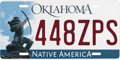 OK license plate 448ZPS