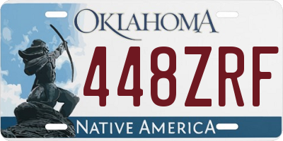 OK license plate 448ZRF
