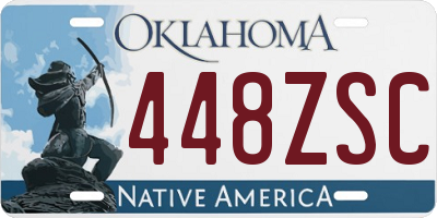 OK license plate 448ZSC