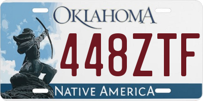 OK license plate 448ZTF