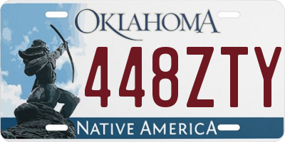 OK license plate 448ZTY