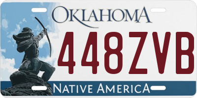 OK license plate 448ZVB