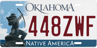 OK license plate 448ZWF