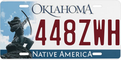 OK license plate 448ZWH