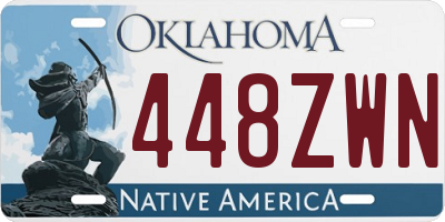 OK license plate 448ZWN